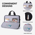LIGHT FLIGHT 17.3 Inch Laptop Bag, Expandable Briefcase for Men Women,Slim Laptop Case for Computer,Travel Business Bag,Black - Image 4
